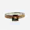 Sky Jewelry Серебряное кольцо с камнем гессонит и бриллиантами