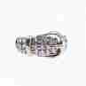 Sky Jewelry Серебряное кольцо с фианитами  Ремень