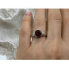 Sky Jewelry Серебряное кольцо с гранатом  Обаяние