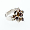 Sky Jewelry Винтажное серебряное кольцо с камнем спессартин