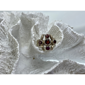 Sky Jewelry Винтажное серебряное кольцо с камнем спессартин