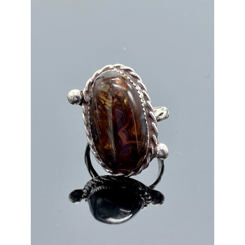 Sky Jewelry Винтажное серебряное кольцо с камнем яшма  Уникальность