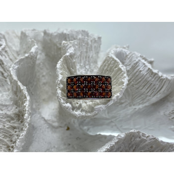 Sky Jewelry Серебряное кольцо с гранатом   Мечта