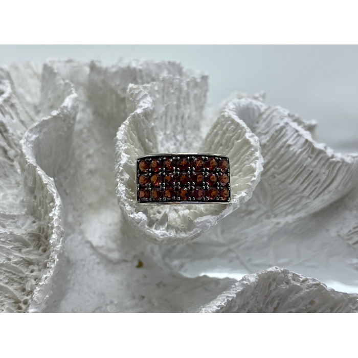 Sky Jewelry Серебряное кольцо с гранатом   Мечта