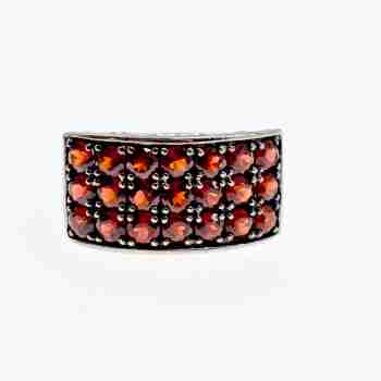 Sky Jewelry Серебряное кольцо с гранатом   Мечта