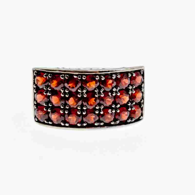 Sky Jewelry Серебряное кольцо с гранатом   Мечта