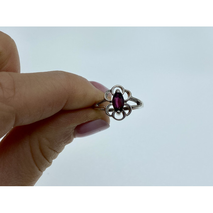 Sky Jewelry Серебряное кольцо с альмандином  Нежность