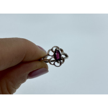 Sky Jewelry Серебряное кольцо с альмандином  Нежность