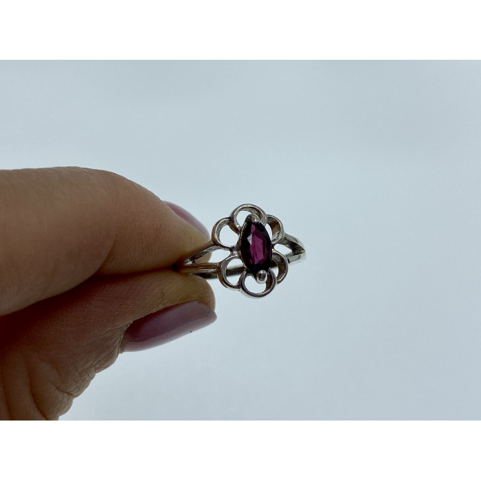 Sky Jewelry Серебряное кольцо с альмандином  Нежность