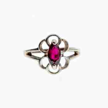 Sky Jewelry Серебряное кольцо с альмандином  Нежность