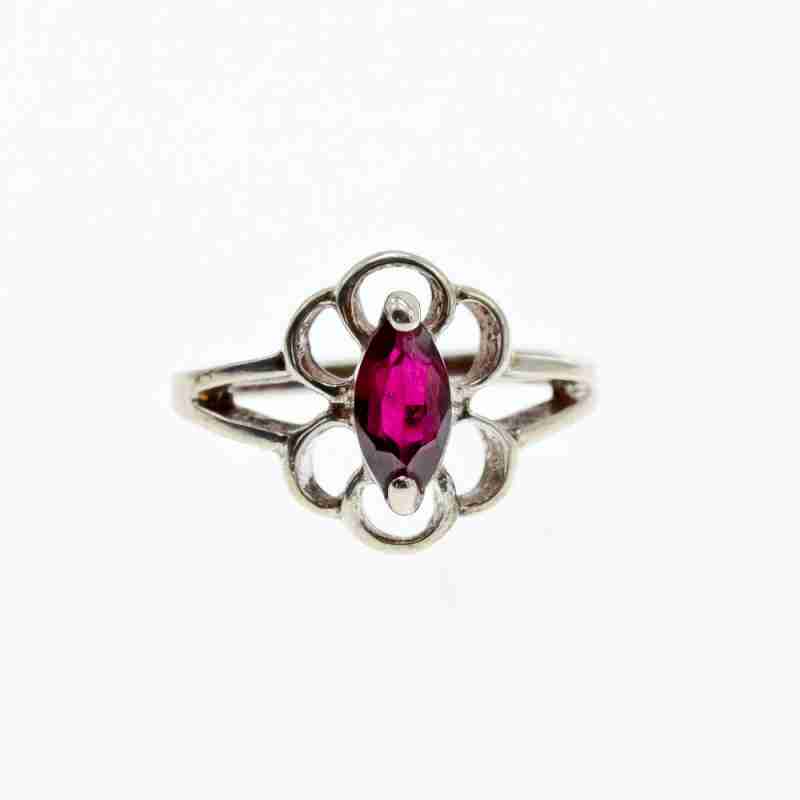 Sky Jewelry Серебряное кольцо с альмандином  Нежность