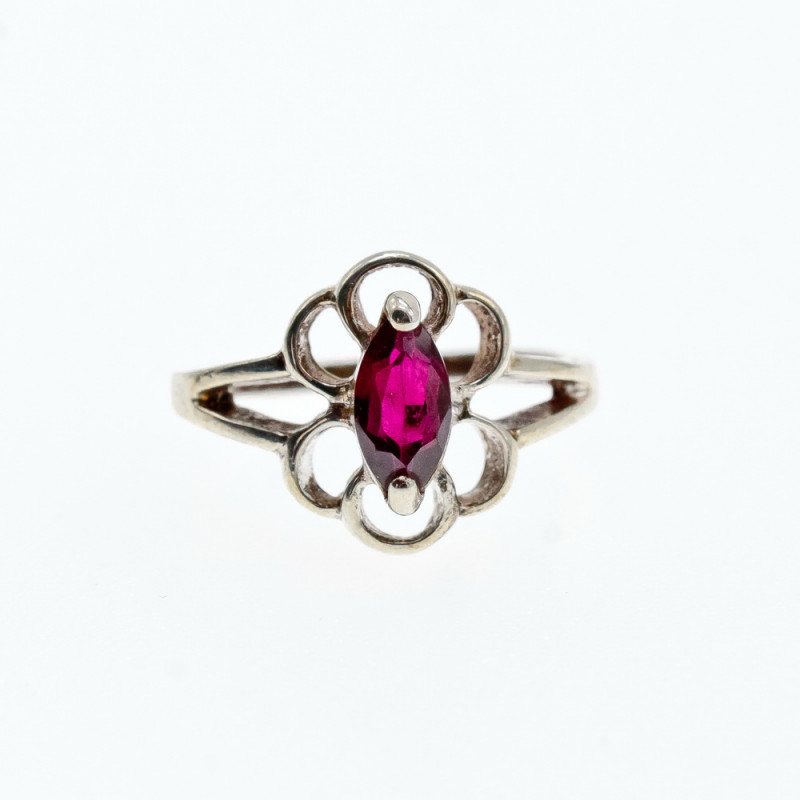 Sky Jewelry Серебряное кольцо с альмандином  Нежность