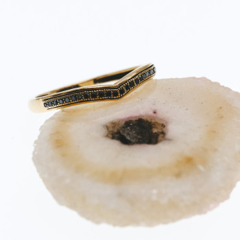 Sky Jewelry Золотое кольцо с черными бриллиантами