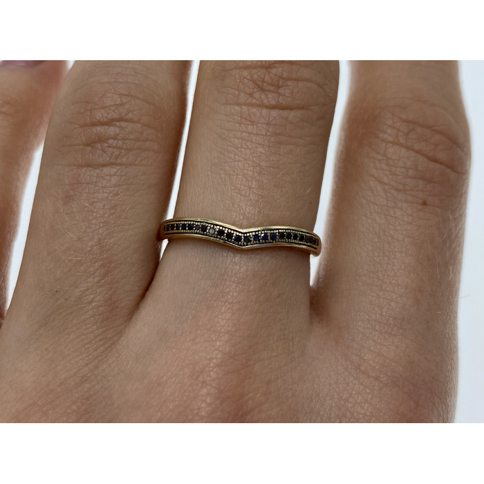 Sky Jewelry Золотое кольцо с черными бриллиантами