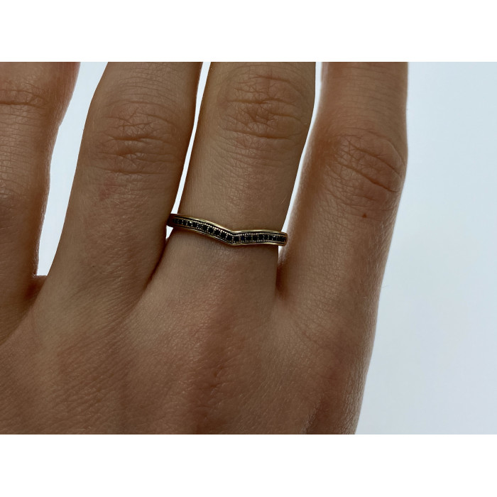 Sky Jewelry Золотое кольцо с черными бриллиантами