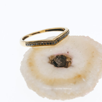 Sky Jewelry Золотое кольцо с черными бриллиантами