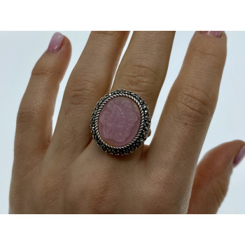 Sky Jewelry Серебряное кольцо с агатом и камнями морион  Камея