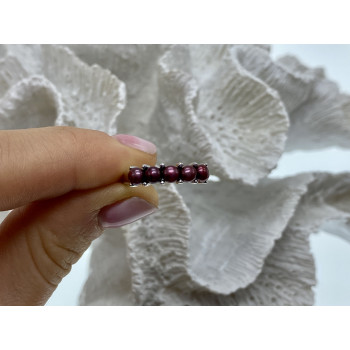 Sky Jewelry Серебряное кольцо с жемчугом   Вишневые жемчужины