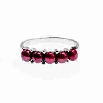 Sky Jewelry Серебряное кольцо с жемчугом   Вишневые жемчужины