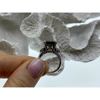 Sky Jewelry Серебряное кольцо с камнями спессартин и гошенит   Образ