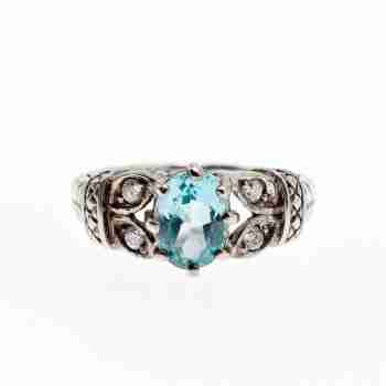 Sky Jewelry Серебряное кольцо со шпинелью и фианитами  Восторг