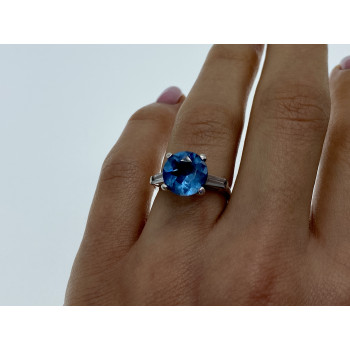 Sky Jewelry Серебряное кольцо с топазом и кварцем  Волшебство