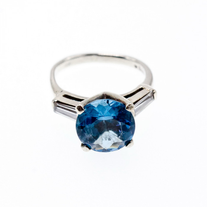 Sky Jewelry Серебряное кольцо с топазом и кварцем  Волшебство