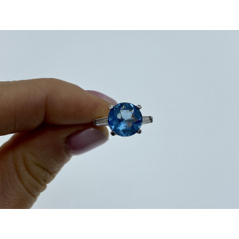 Sky Jewelry Серебряное кольцо с топазом и кварцем  Волшебство