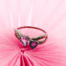 Sky Jewelry Серебряное кольцо с камнями иолит и танзанит   Сердца