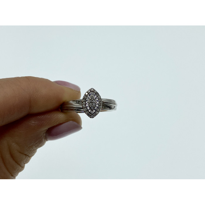 Sky Jewelry Серебряное кольцо с сапфирами  Бесконечное сияние