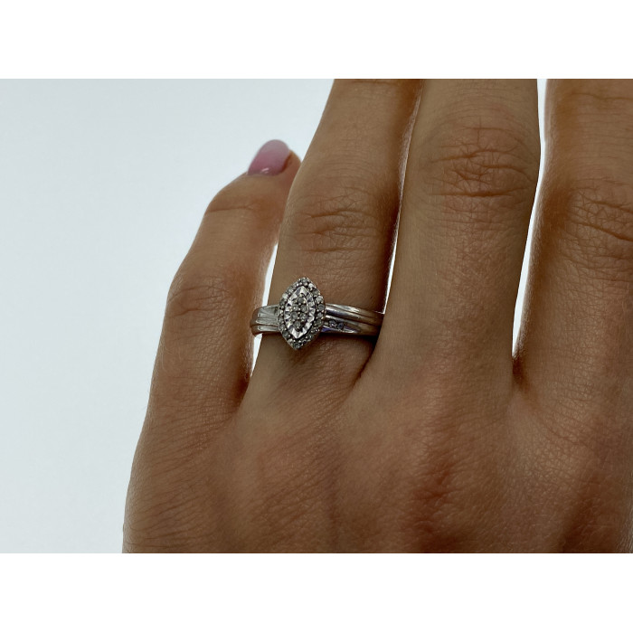 Sky Jewelry Серебряное кольцо с сапфирами  Бесконечное сияние