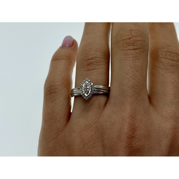 Sky Jewelry Серебряное кольцо с сапфирами  Бесконечное сияние