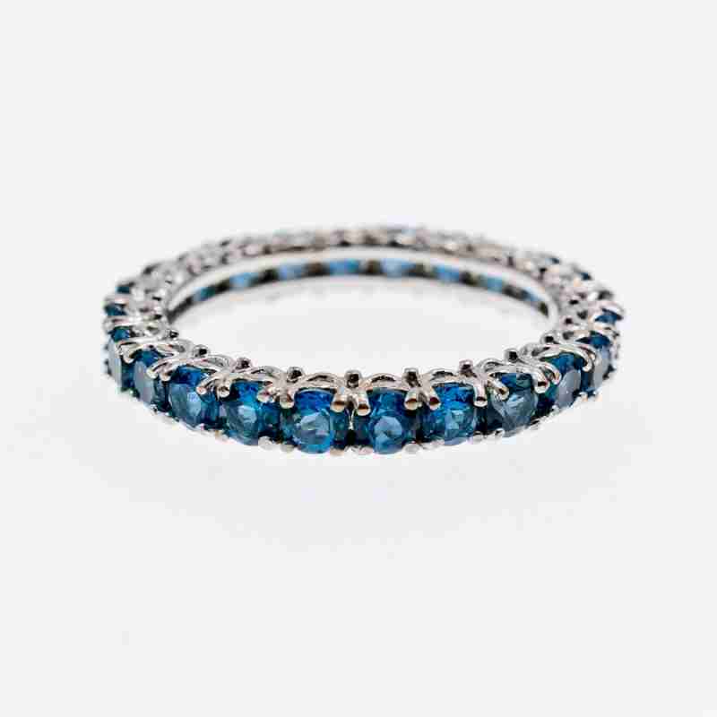 Sky Jewelry Серебряное кольцо с аквамаринами   Волна