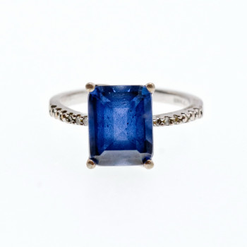 Sky Jewelry Серебряное кольцо с сапфиром  Грация