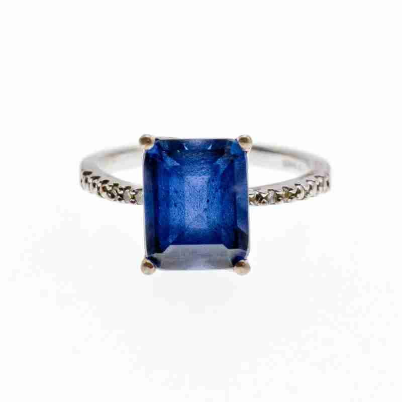Sky Jewelry Серебряное кольцо с сапфиром  Грация