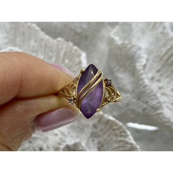 Sky Jewelry Золотое кольцо с турмалином и бриллиантами   Дизайн