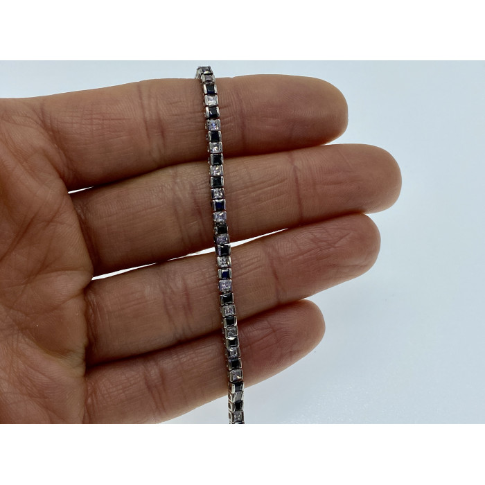 Sky Jewelry Серебряный браслет с камнями шпинель и берилл