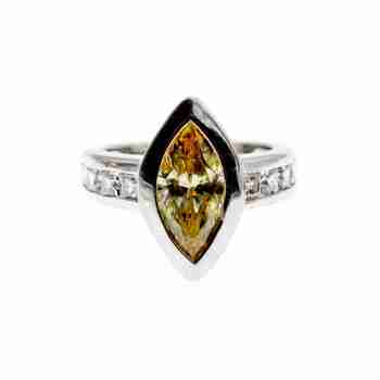 Sky Jewelry Серебряное кольцо с фианитами  Маркиз