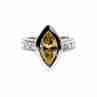 Sky Jewelry Серебряное кольцо с фианитами  Маркиз