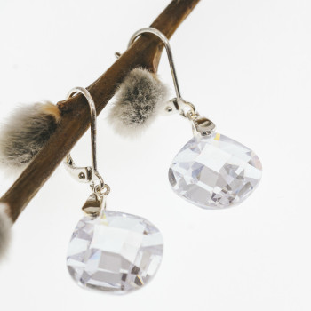 Sky Jewelry Серьги с ювелирным стеклом  Обаяние