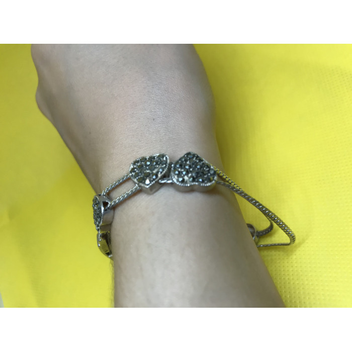 Sky Jewelry Браслет серебро 925 проба с камнями Морион