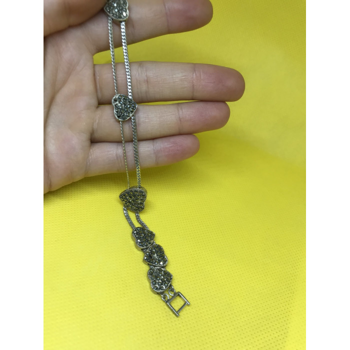 Sky Jewelry Браслет серебро 925 проба с камнями Морион