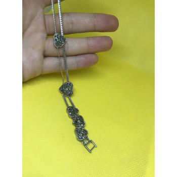 Sky Jewelry Браслет серебро 925 проба с камнями Морион