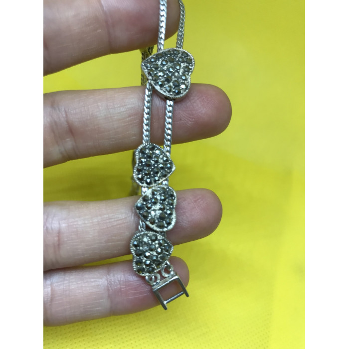 Sky Jewelry Браслет серебро 925 проба с камнями Морион