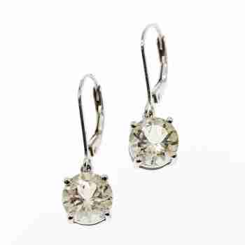 Sky Jewelry Серебряные серьги с цитрином  Обаяние