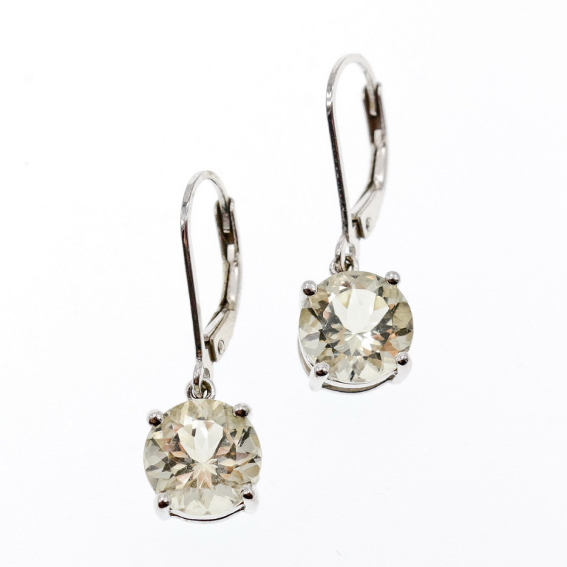 Sky Jewelry Серебряные серьги с цитрином  Обаяние