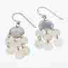 Sky Jewelry Серебряные серьги с перламутром  Вечеринка