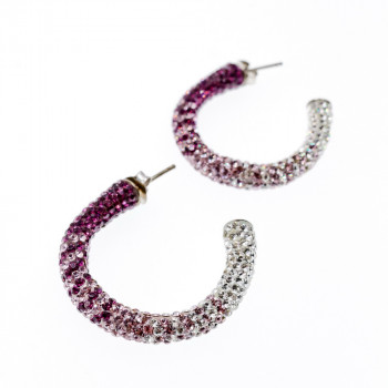 Sky Jewelry Серебряные серьги с россыпью из фианитов  Роскошь