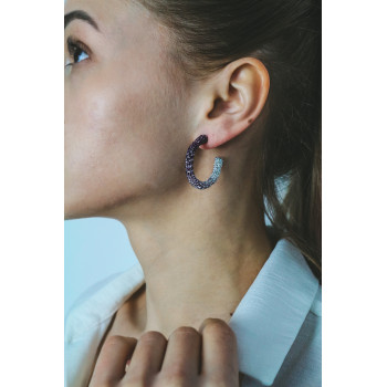 Sky Jewelry Серебряные серьги с россыпью из фианитов  Роскошь