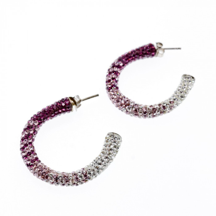 Sky Jewelry Серебряные серьги с россыпью из фианитов  Роскошь